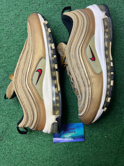 Nike air max 97 metallic gold size 10.5men/12women