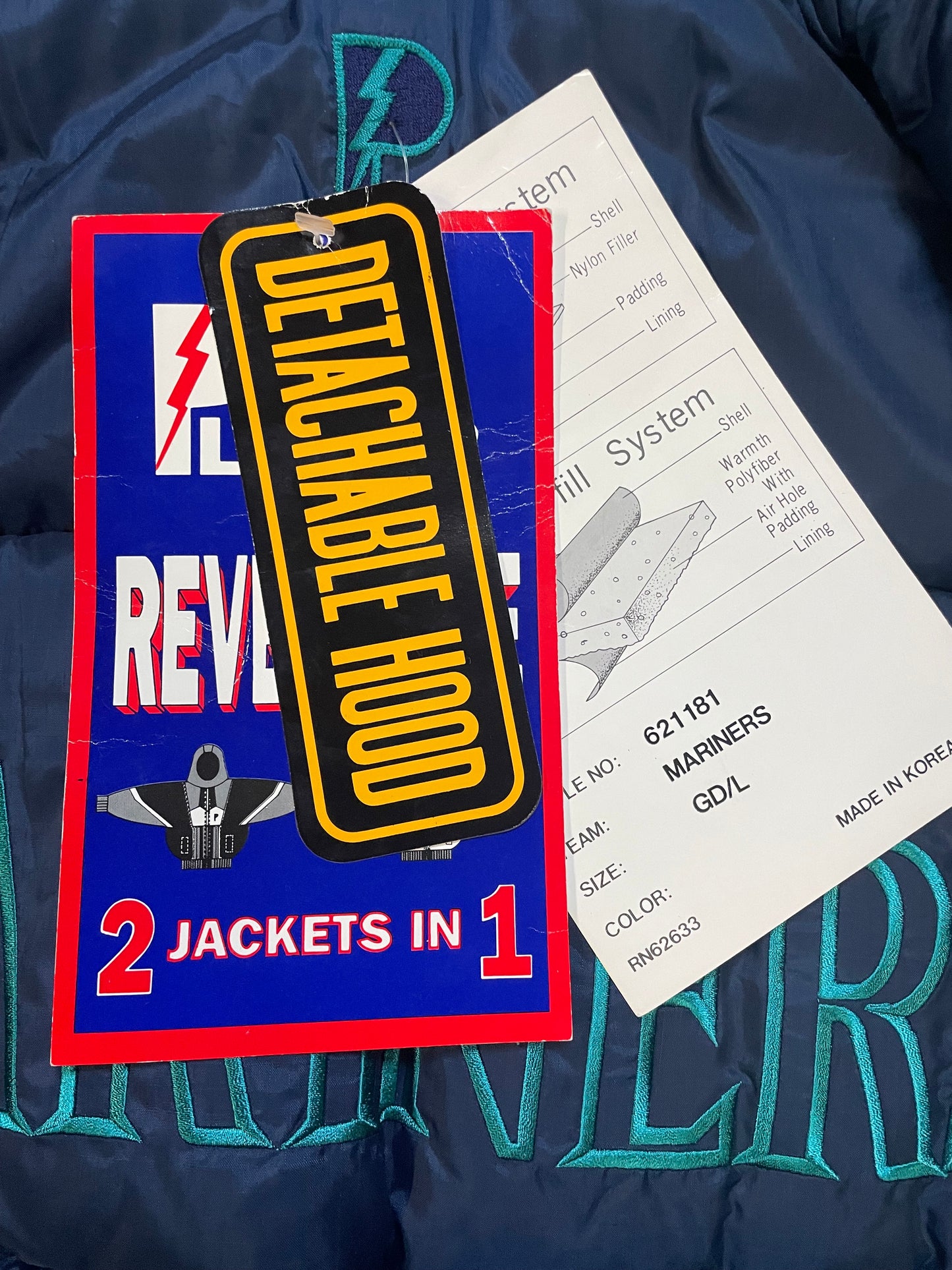 Vintage 1990s Seattle Mariners Reversible Jacket