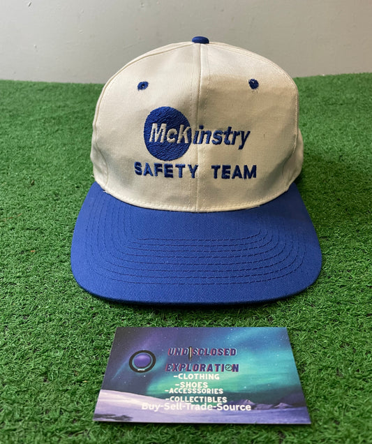 Vintage McKinstry Safety Team blue embroidered hat