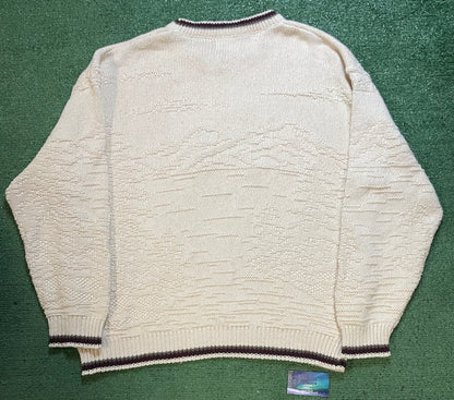 Vintage 1990s Deer knit embroidered crewneck