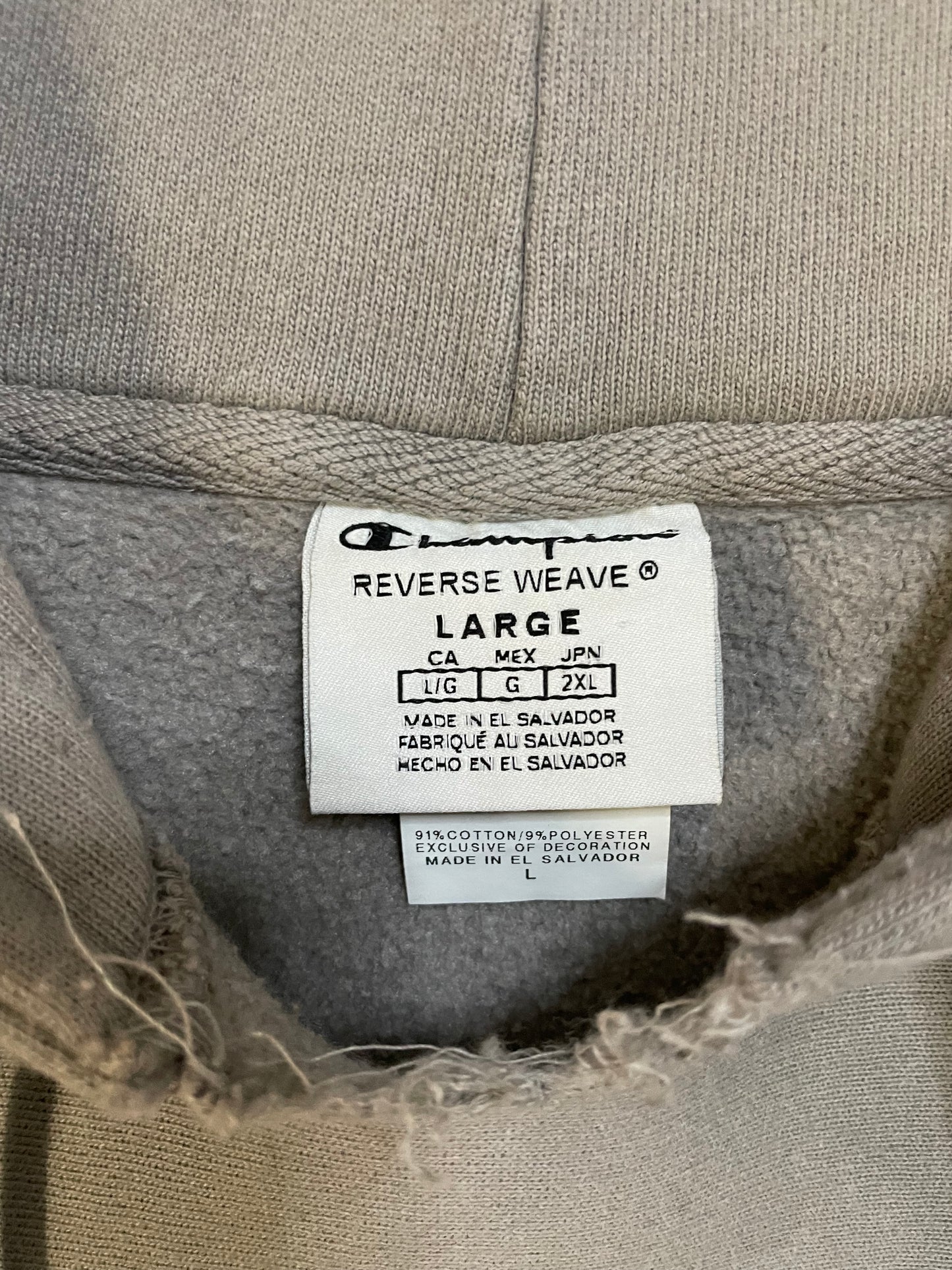 Vintage 1990s Champion reverse weave tan hoodie