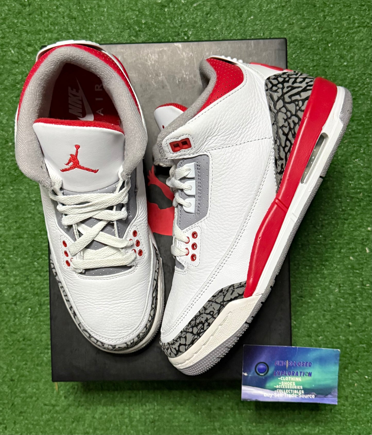 Jordan 3 Fire Red 7 Youth/8.5 Women “Preowned”