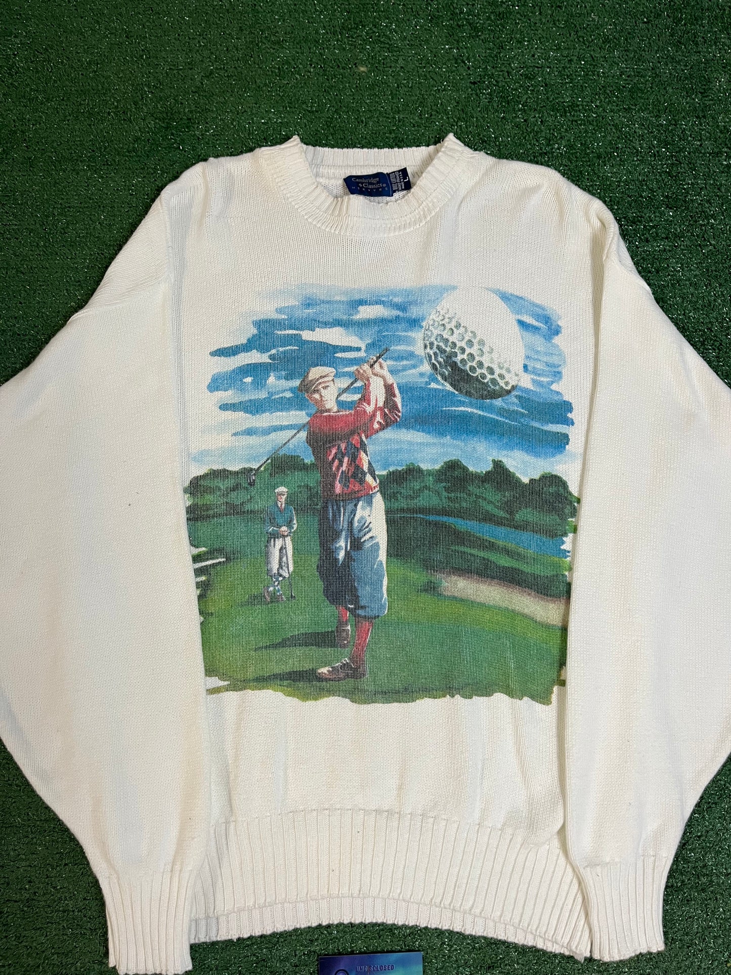 Vintage 1990s knitted golf crewneck