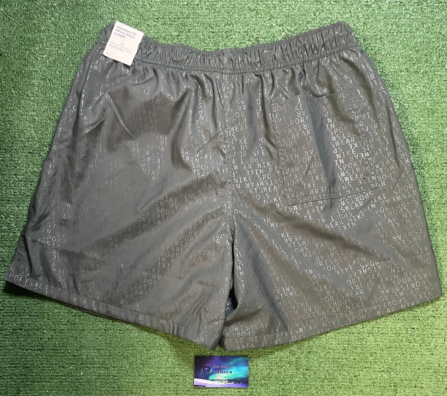 Nike sportswear all over print grey shorts