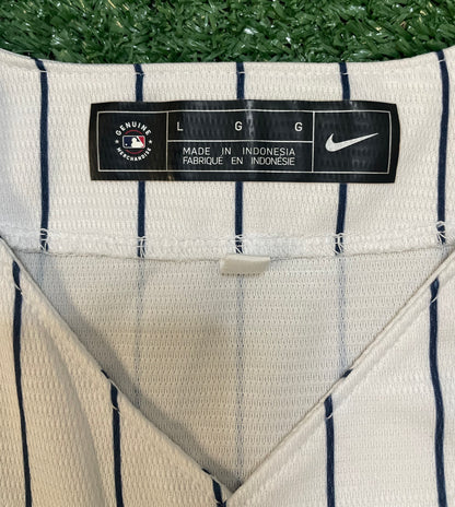 New York Yankees pinstripe white and navy jersey