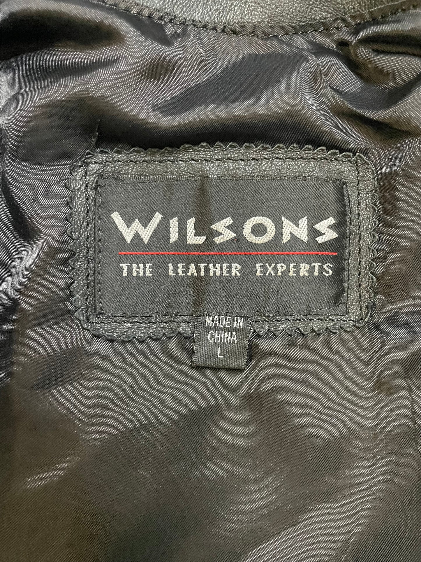 Vintage Wilson black leather jacket