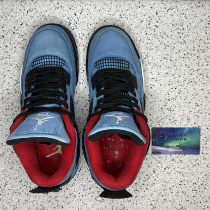 Jordan 4 Travis Scott Cactus Jack 8.5 Men/10 Women “Preowned”