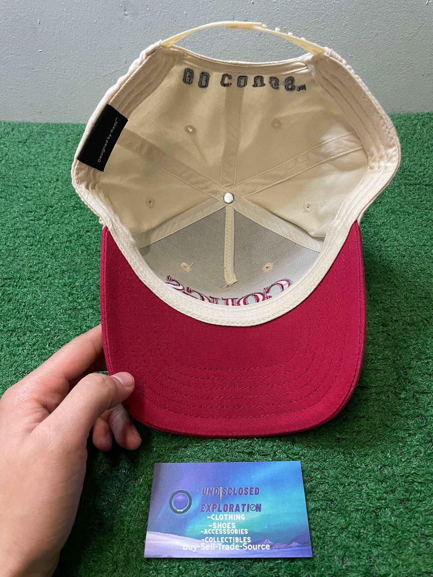 WSU Washington state University Cougs cream and red hat