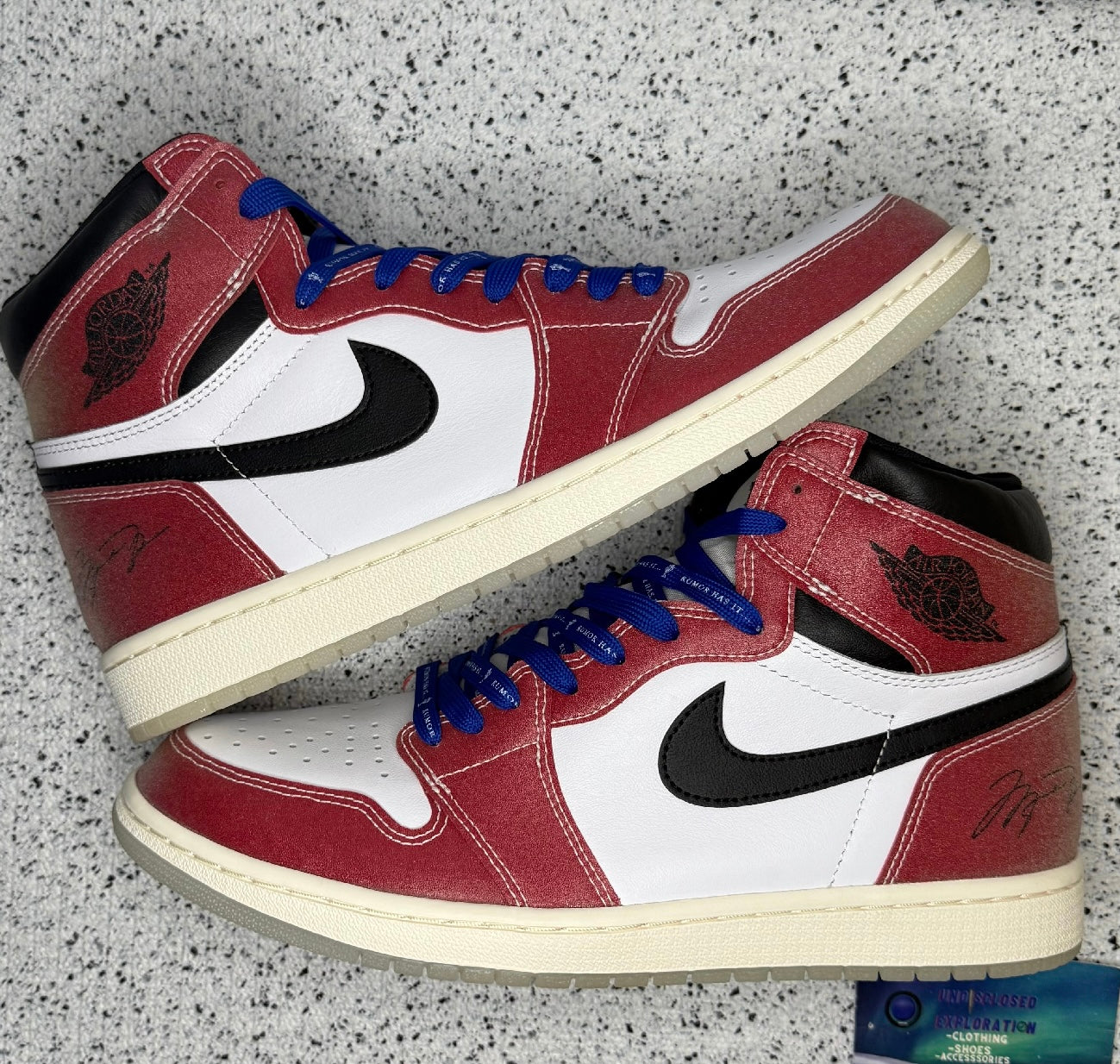 Jordan 1 Trophy Room Blue Laces