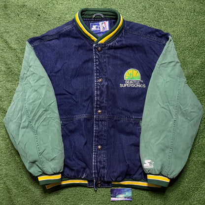 Vintage Seattle SuperSonics Denim Starter Jacket