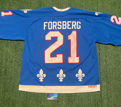 Vintage Peter Forsberg Quebec Nordiques Hockey Jersey