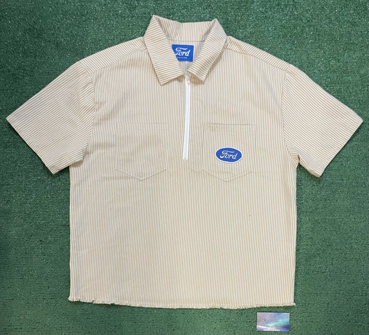 Ford striped quarter zip