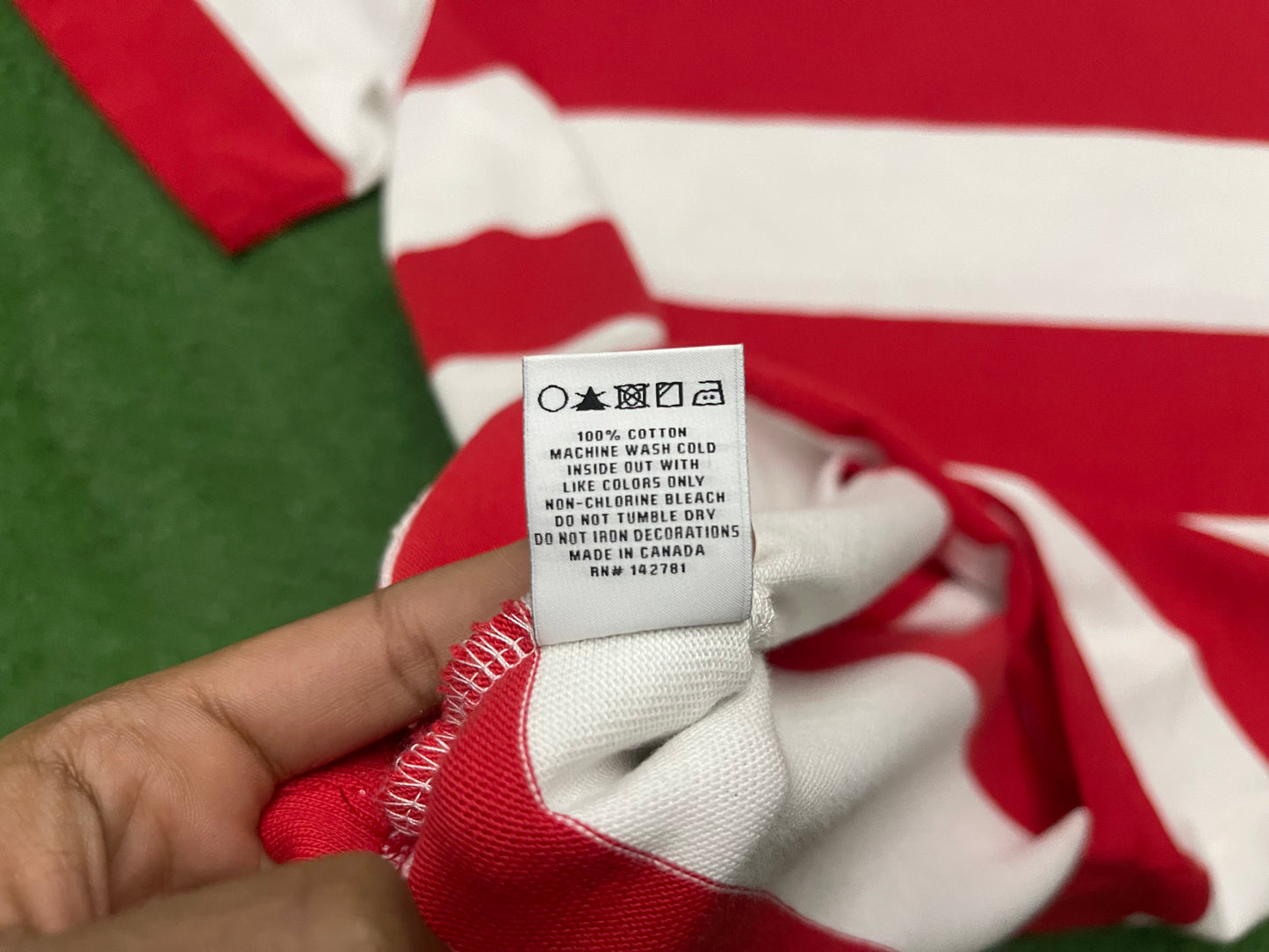 Aimé Leon Dore Red Striped Polo Shirt