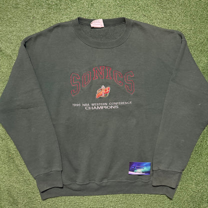 Vintage Seattle SuperSonics Western Conference Champs Crewneck