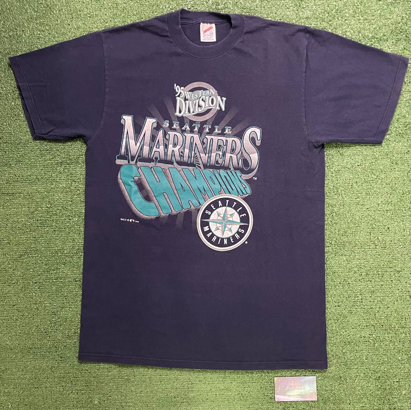 Vintage 1995 Seattle Mariners western division champions tee