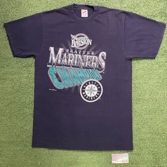 Vintage 1995 Seattle Mariners western division champions tee