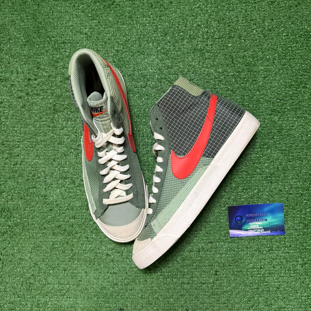Nike Blazer Mid Patch Dutch Green 8.5 Men “Preowned”