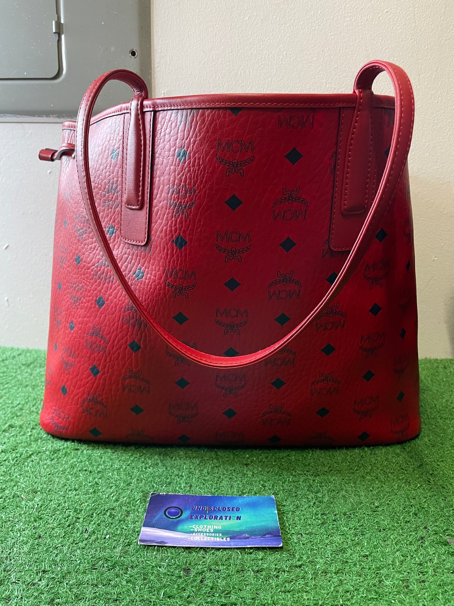MCM Reversible Liz Visetos candy red bag