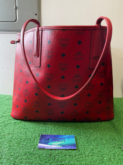 MCM Reversible Liz Visetos candy red bag