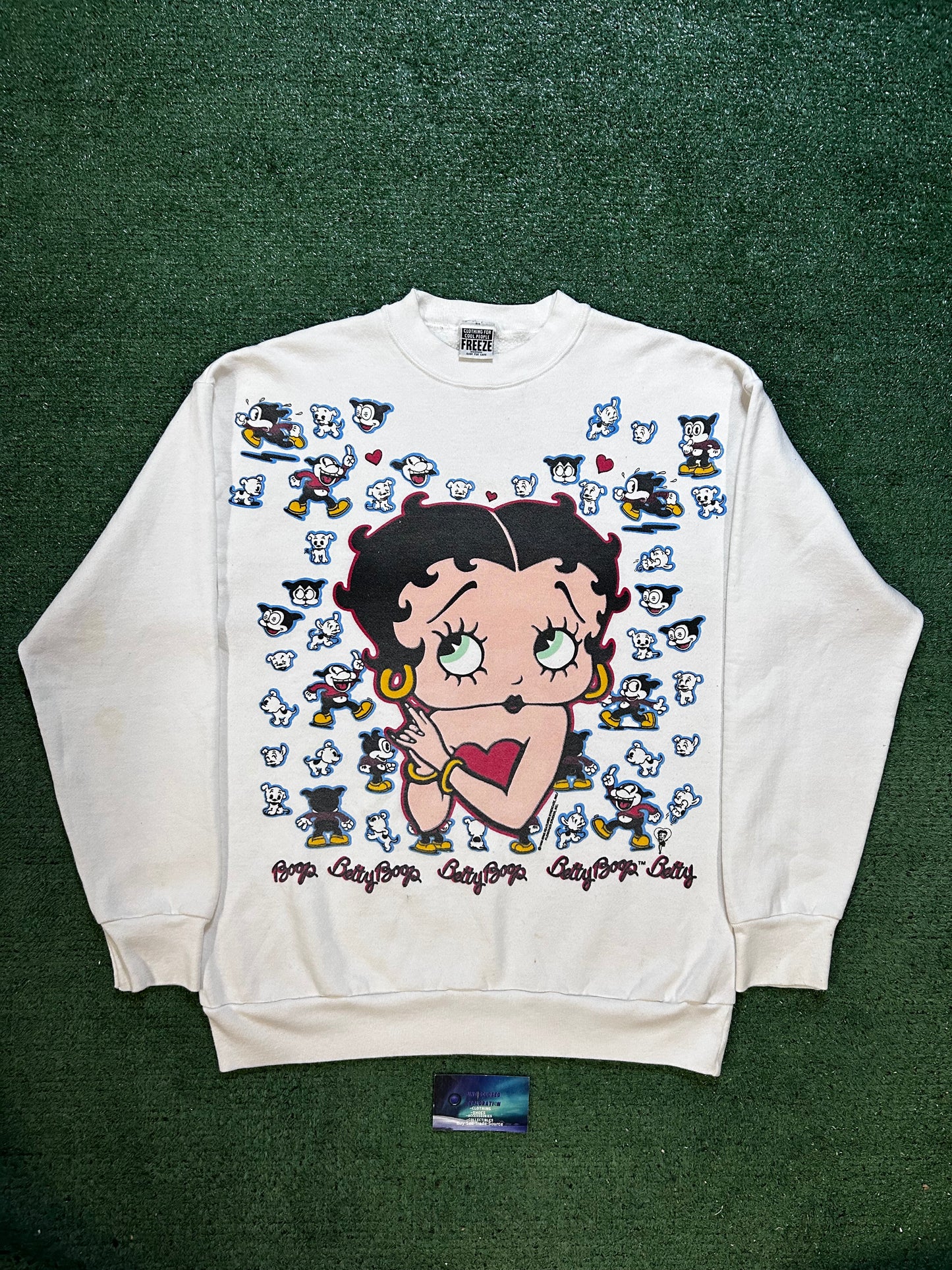 Vintage 1990s Betty boop and Felix the cat double sided crewneck