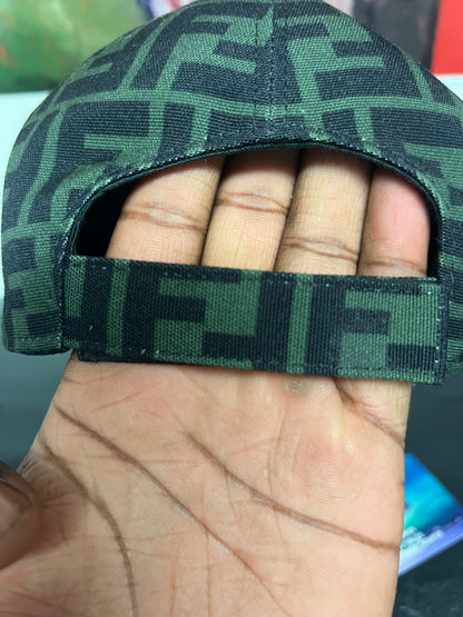 Fendi zucca FF green & black hat