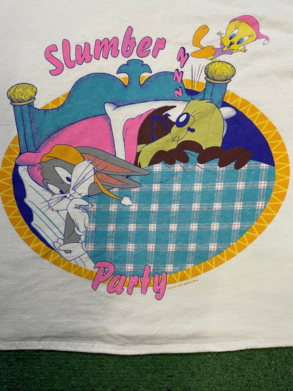 vintage 1990s Looney Tunes Slumber Party tee