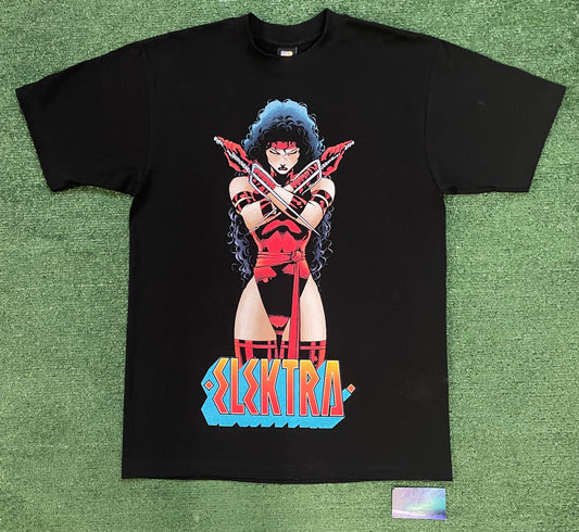 Mask and disguise elektra marvel tee