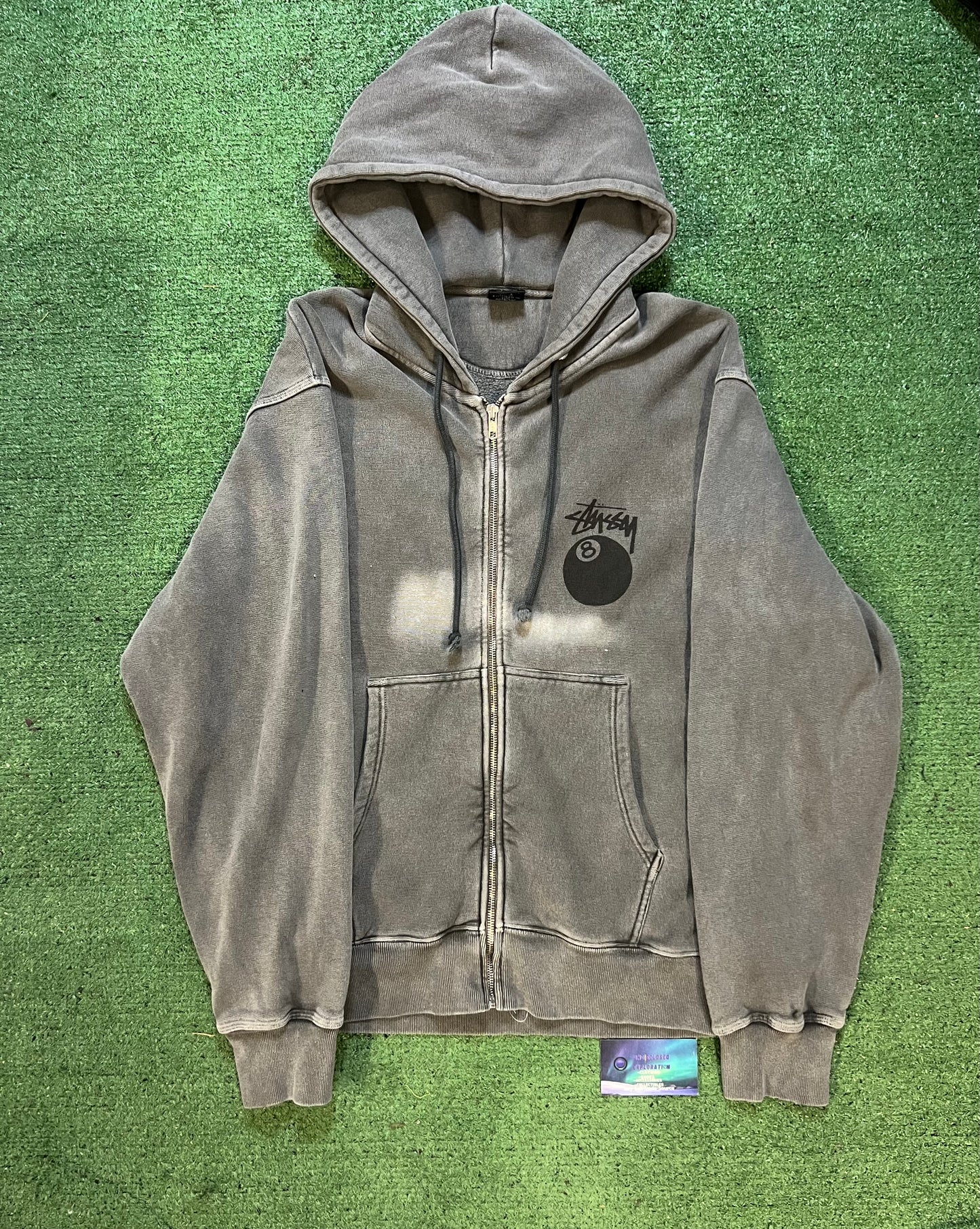 Stussy 8 ball grey hoodie