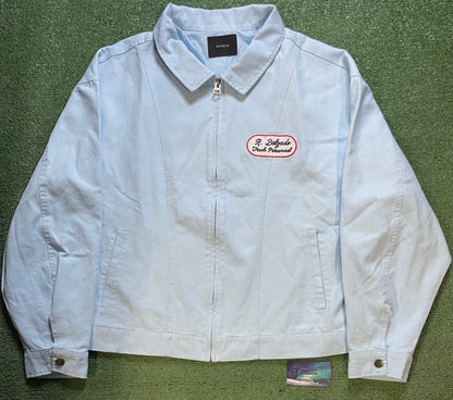 Sporting League baby blue embroidered zip up jacket