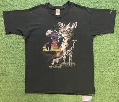 Vintage 1990s Toledo Zoo giraffe tee