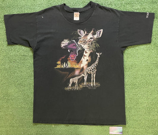 Vintage 1990s Toledo Zoo giraffe tee