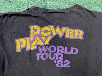Vintage 1982 April wine Power Play world tour tee