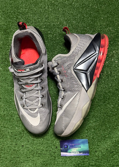 LeBron 12 Low Wolf Grey 12 Men/13.5 Women “Preowned”