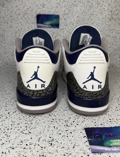 Jordan 3 Midnight Navy 11.5 Men/13 Women “Preowned”