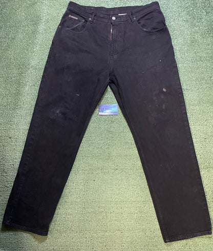 Vintage Calvin Klein black distressed jeans