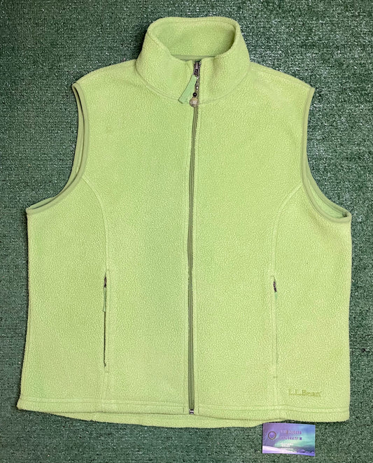 Vintage LL bean green fleece vest