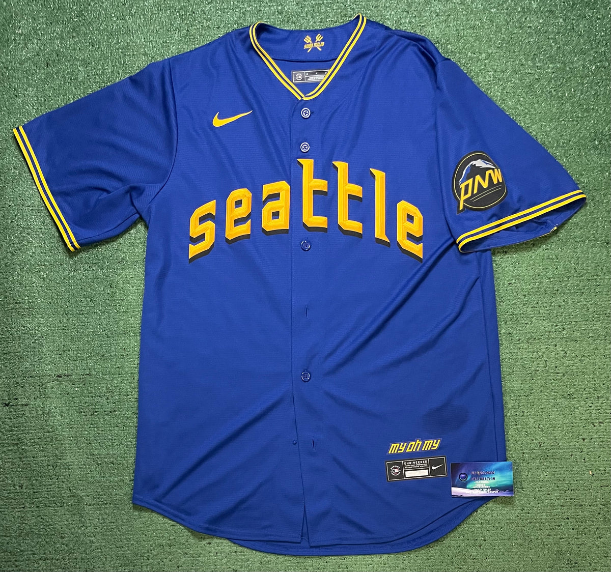 Seattle Mariners Blue & Gold Ichiro #51 baseball Jersey