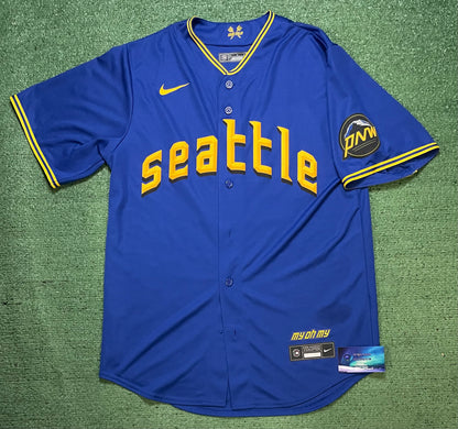 Seattle Mariners Blue & Gold Ichiro #51 baseball Jersey