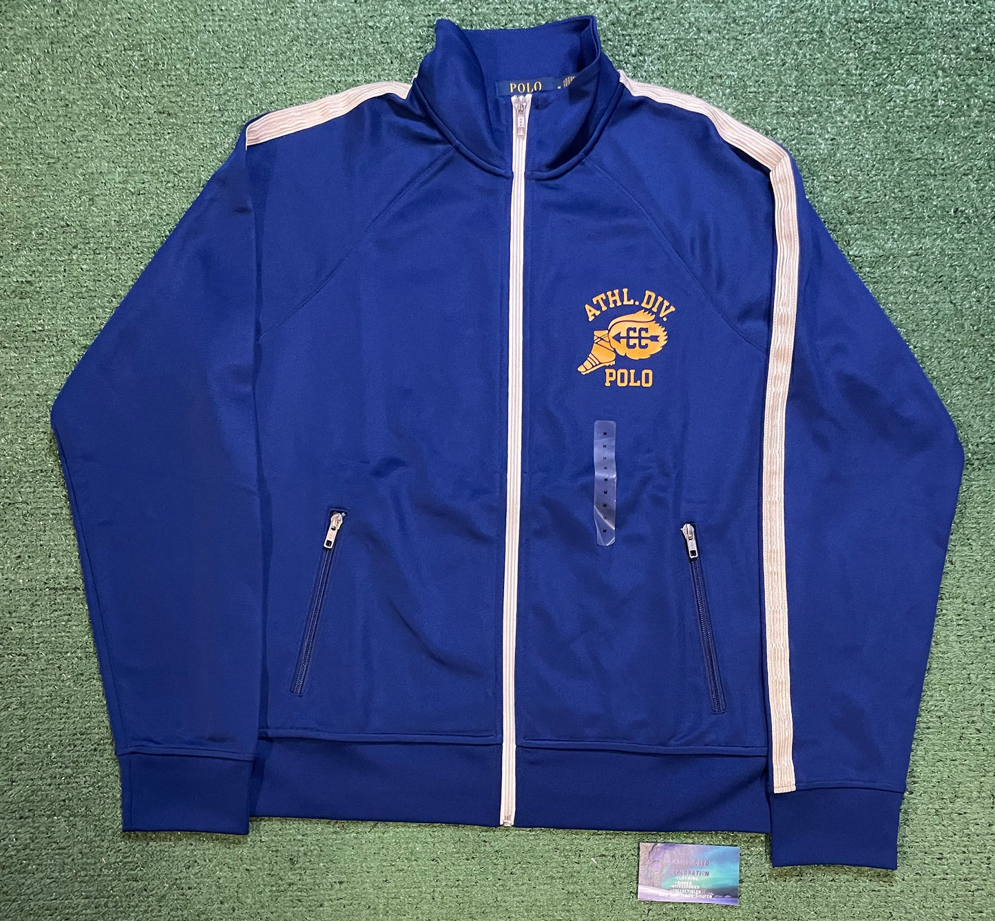 Polo Ralph Lauren athletic division blue track jacket