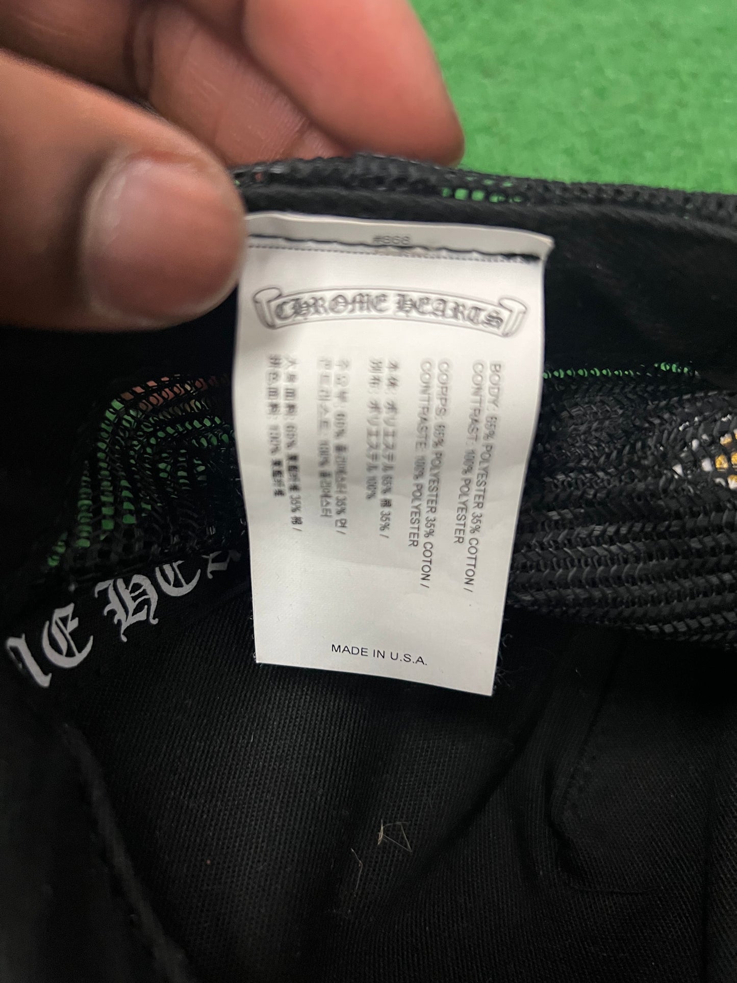 Chrome hearts camo cross patch hat