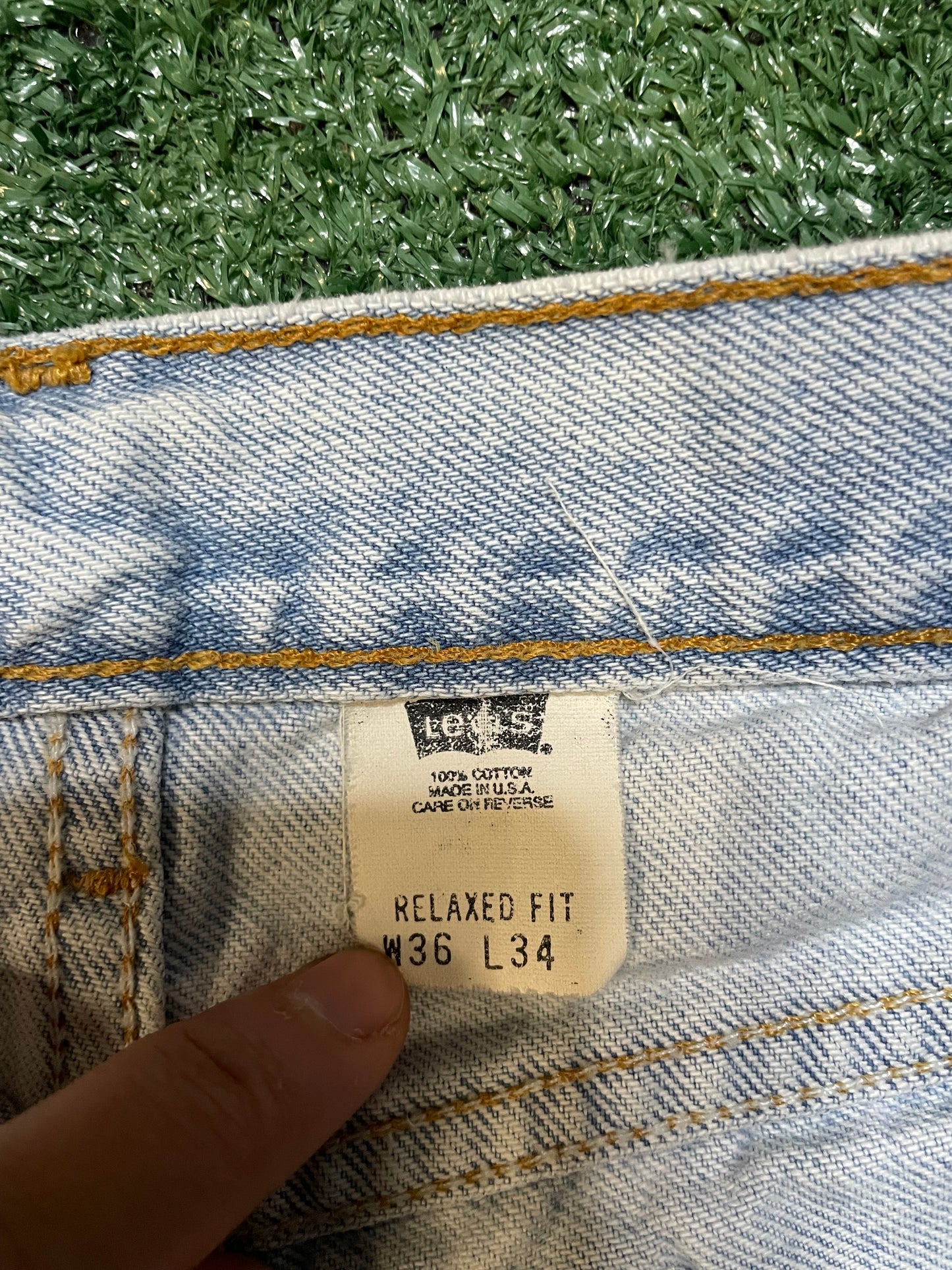 Vintage 1990s Levi’s light wash Orange tab jeans