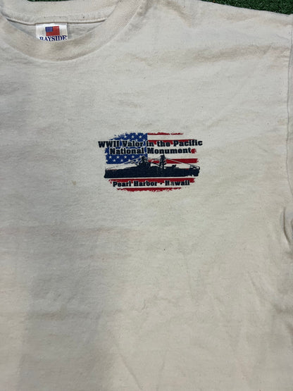 Vintage USS Arizona remember pearl harbor Hawaii tee