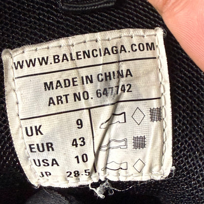 Balenciaga Track Clear Sole Black 10 Men “Preowned”