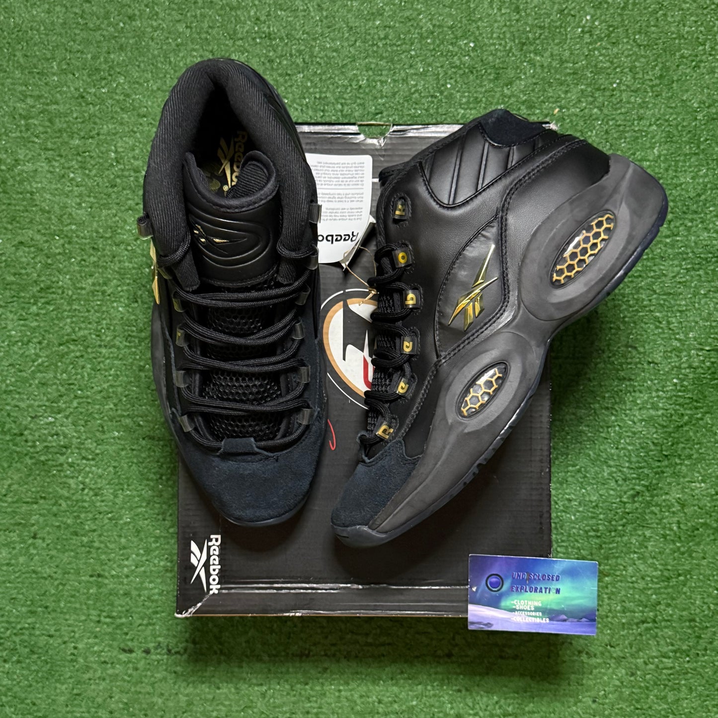 Reebok AI Question Mid Lux Black Gold