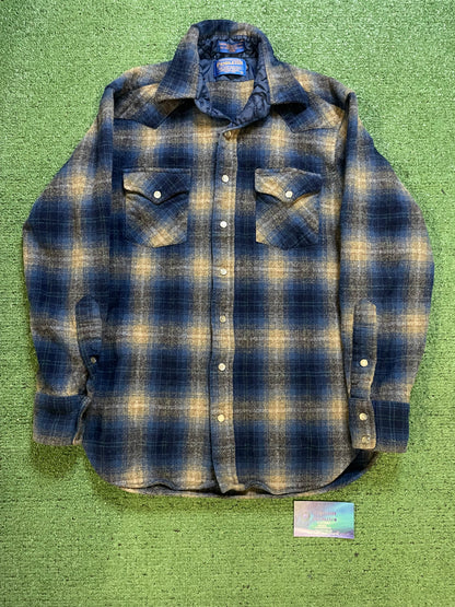 Vintage 1980s Pendleton blue flannel