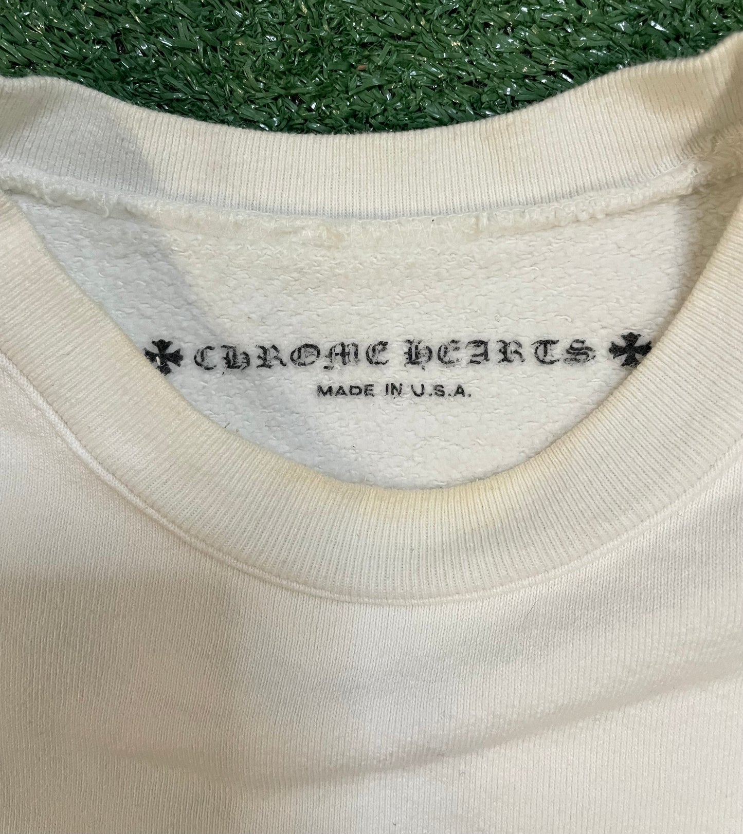 Chrome Hearts sugar jones white and pink crewneck
