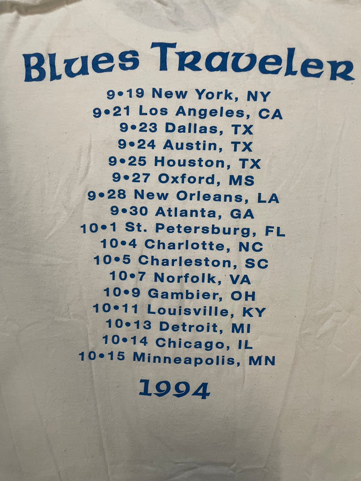 Vintage 1990s Blues Traveler tour tee