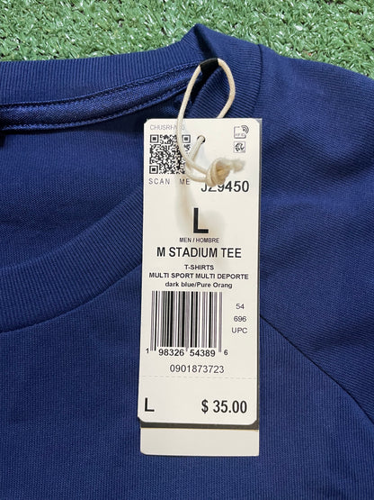 Adidas stadium dark blue tee