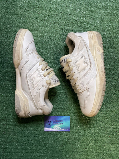 New Balance 550 triple white light grey size 8men/9.5women