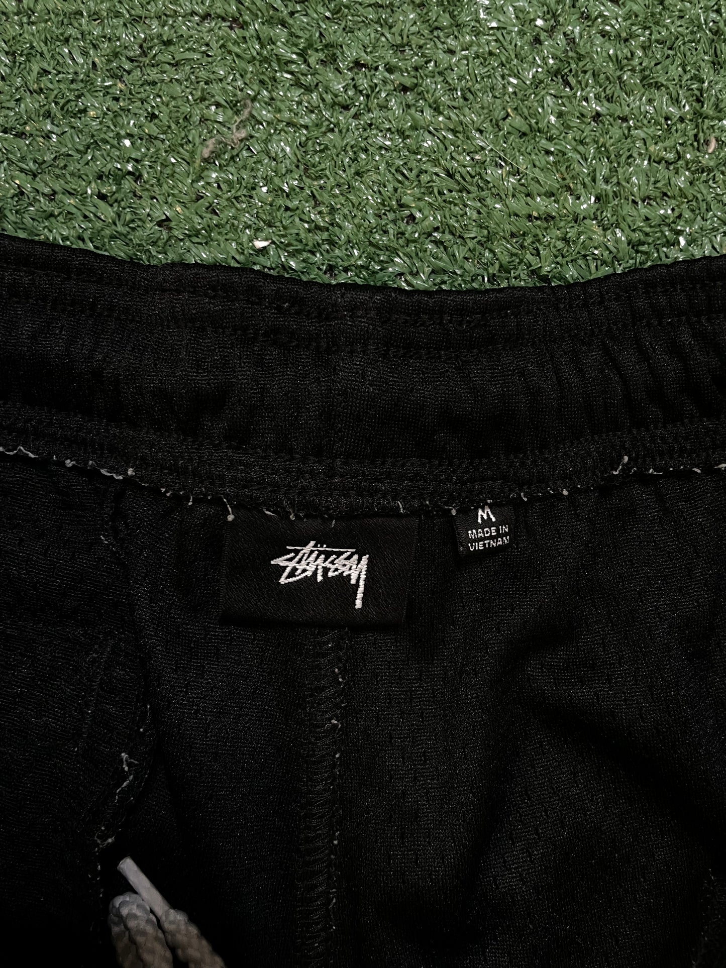 Stussy big basic mesh black shorts